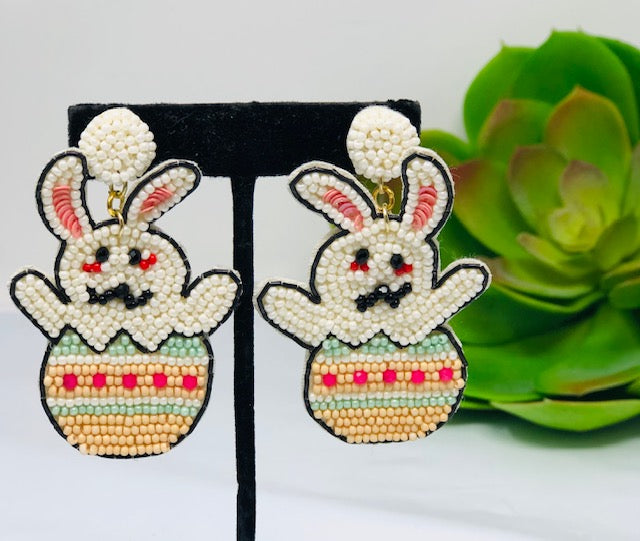 Easter Earrings-Seed Bead