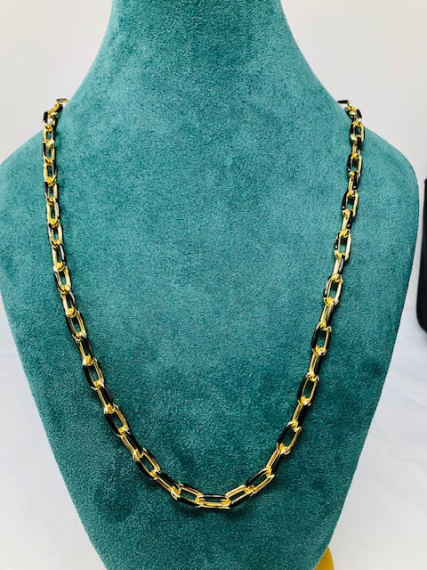 Black & Gold Link Necklace